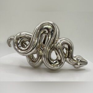 BARRY KIESELSTEIN-CORD STERLING SILVER SNAKE BELT BUCKLE 106 GRAMS 1993